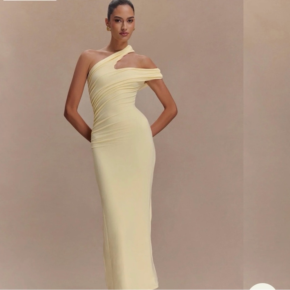 Meshki One-Shoulder Yellow Maxi Dress